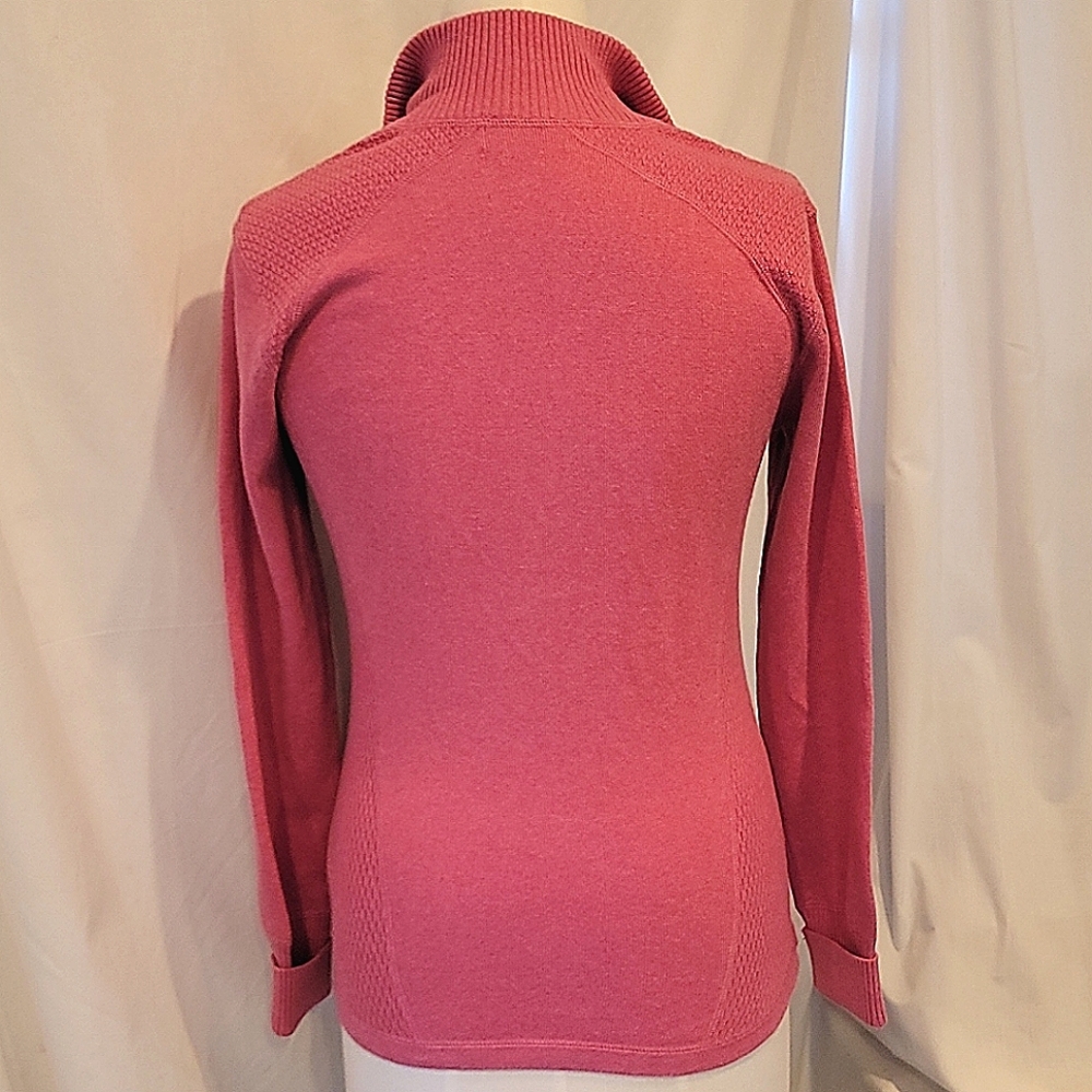 🌷H.P.❤Eddie Bauer Raspberry Zip Sweater - Picture 3 of 5
